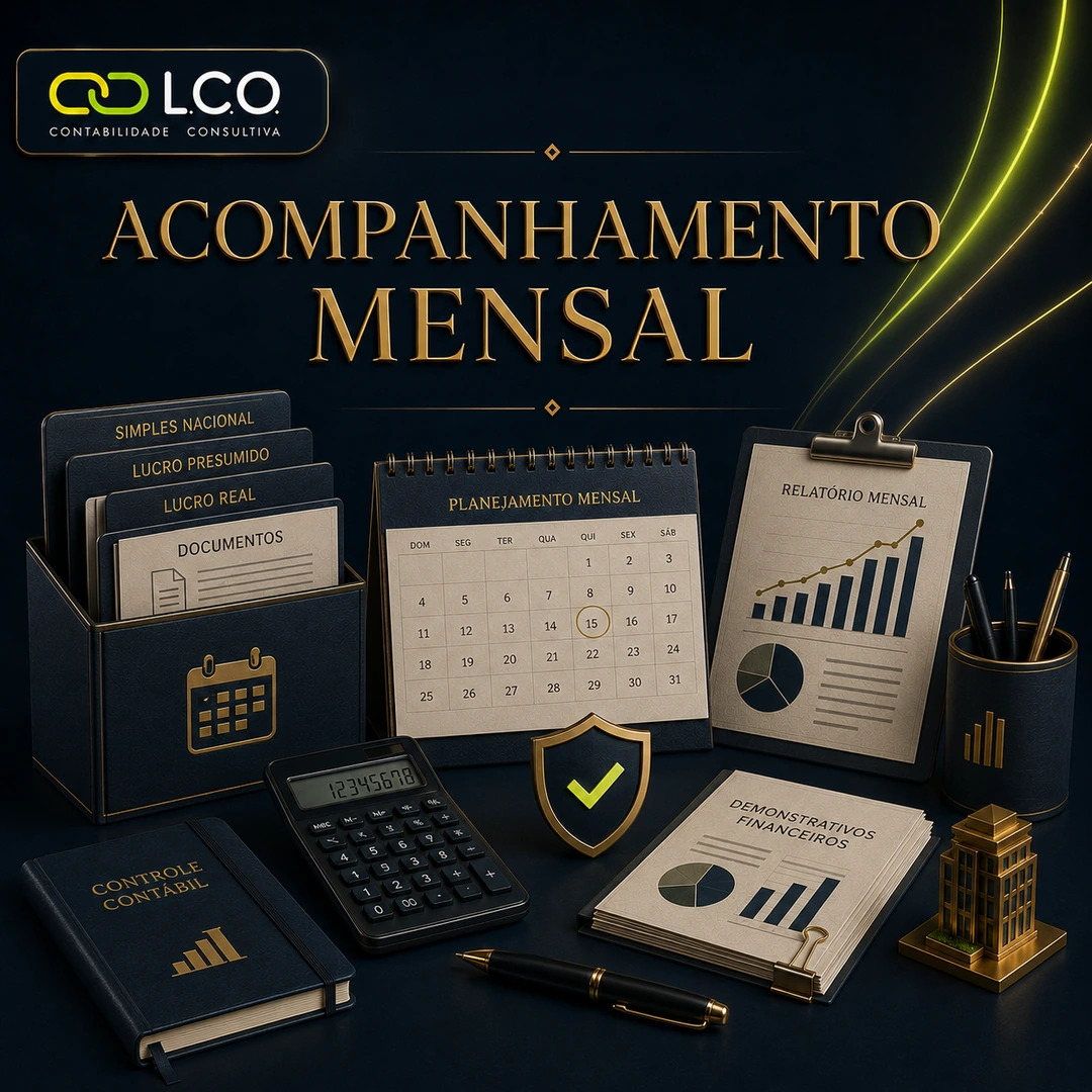 Arte do serviço Acompanhamento mensal